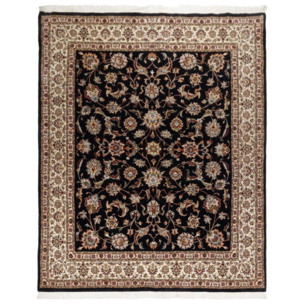 Luxurious Seven-Meter Hand-Knotted Wool Rug from Mashhad