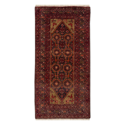 Luxurious Hand-Knotted Baloch Wool Rug - Navy 1.5m