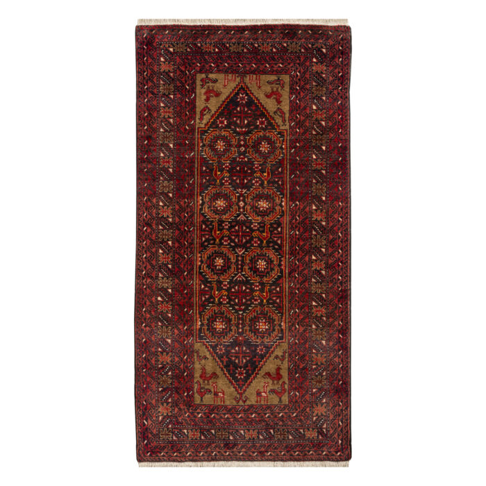 Luxurious Hand-Knotted Baloch Wool Rug - Navy 1.5m