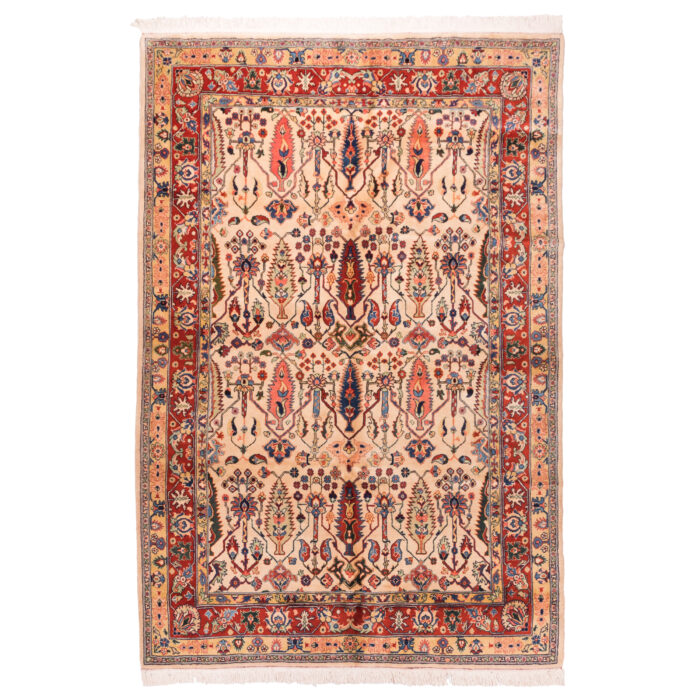 Luxurious Harris Wool Hand-Knotted Rug - 6m2 Cream Wool Dress