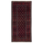 Luxurious Two Meter Hand-Knotted Wool Rug from Balochistan