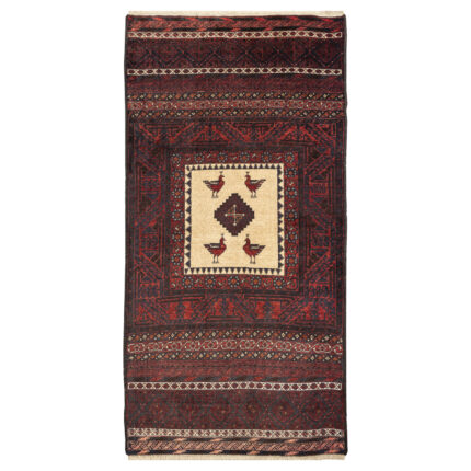 Luxurious 2m Hand-Knotted Wool Rug from Balochistan