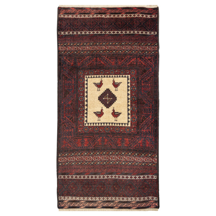 Luxurious 2m Hand-Knotted Wool Rug from Balochistan