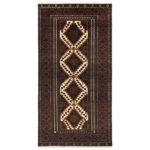 Luxurious Hand-Knotted Wool Rug from Balochistan | Cream 2m