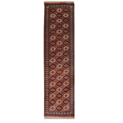 Luxurious Hand-Knotted Mashhad Wool Rug - 3m Long