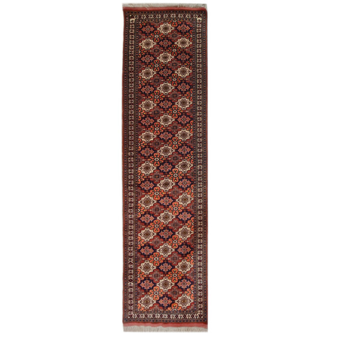 Luxurious Hand-Knotted Mashhad Wool Rug - 3m Long
