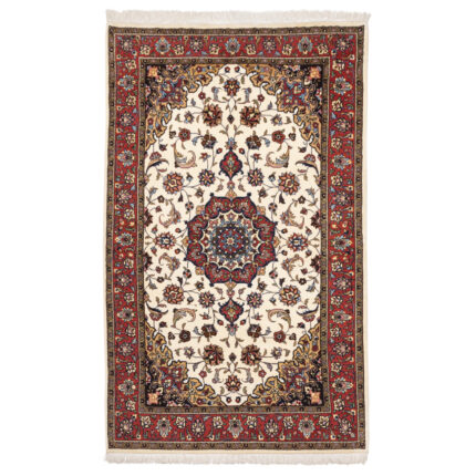 Luxurious Saruq Wool Rug - Hand-Knotted Cream Beauty