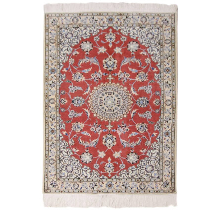 Luxurious Zare and Nim Salam Handwoven Silk Flower Carpet - Bronze Beauty