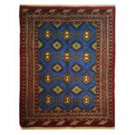 Luxurious Turkmen Hand-Knotted Wool Rug in Brown - 200*150 cm