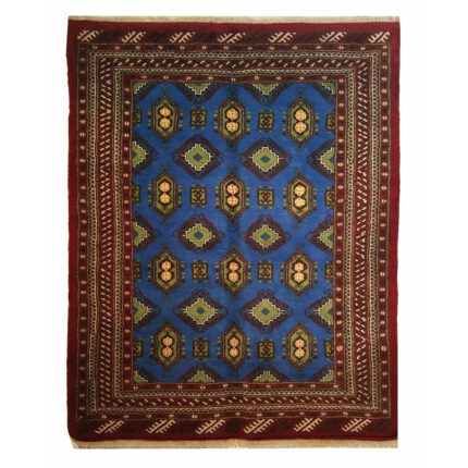 Luxurious Turkmen Hand-Knotted Wool Rug in Brown - 200*150 cm