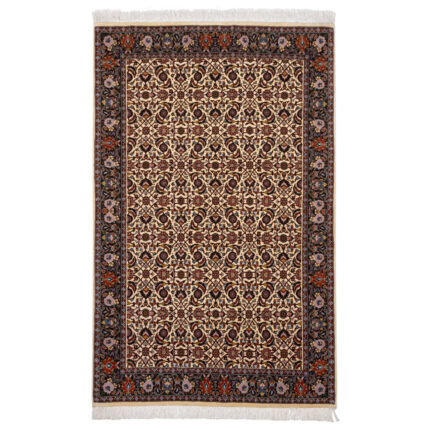 Luxurious Bijar Wool Hand-Knotted Rug - Cream 182x114 cm