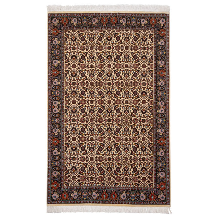 Luxurious Bijar Wool Hand-Knotted Rug - Cream 182x114 cm