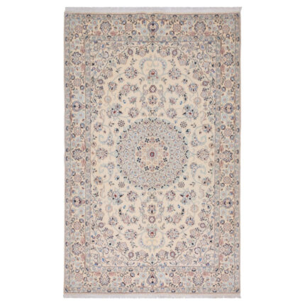 Luxurious Persian Khorasan Hand-Knotted Wool Silk Rug
