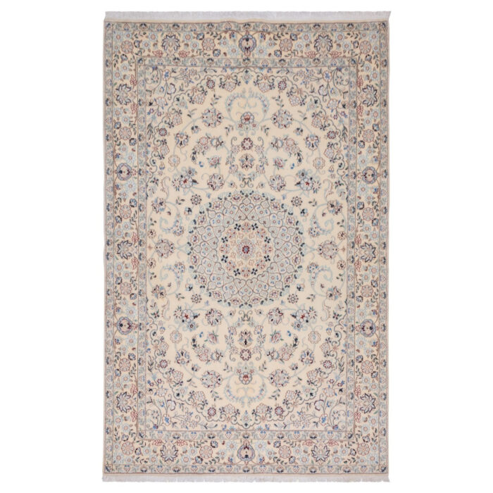 Luxurious Persian Khorasan Hand-Knotted Wool Silk Rug