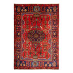 Luxurious Hand-Knotted Nahavand Wool Rug - One and a Half Meter