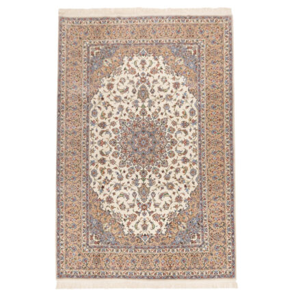 Luxurious Six-Meter Hand-Knotted Wool Rug from Yazd