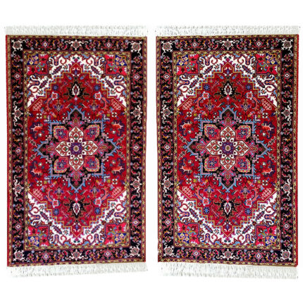 Luxurious Pair of 6m Hand-Knotted Wool Harris Design Rugs
