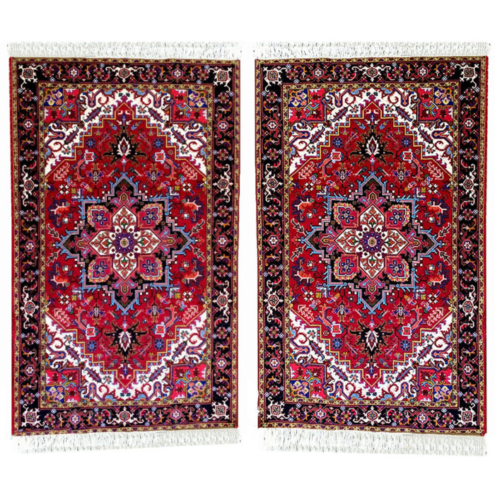 Luxurious Pair of 6m Hand-Knotted Wool Harris Design Rugs