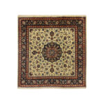 Luxurious 6m Hand-Knotted Khorasan Wool Rug - Cream