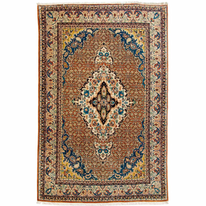 Luxurious Hand-Knotted 6m Copper Rug from Hamadan
