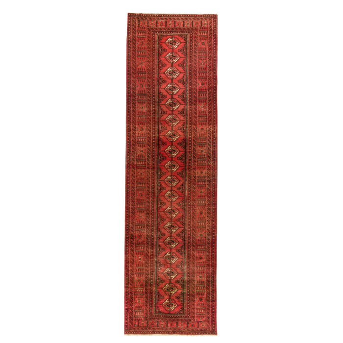 Luxurious Four-Meter Hand-Knotted Wool Rug from Balochistan