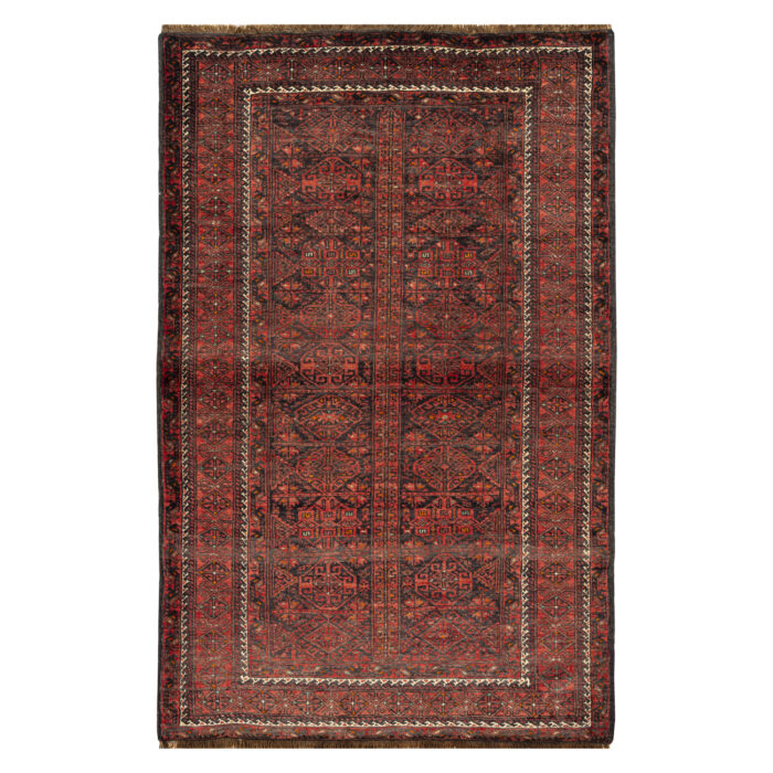 Luxurious Hand-Knotted Baloch Wool Rug - Navy 2m