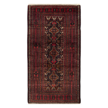 Luxurious Hand-Knotted Baloch Wool Rug - 2m