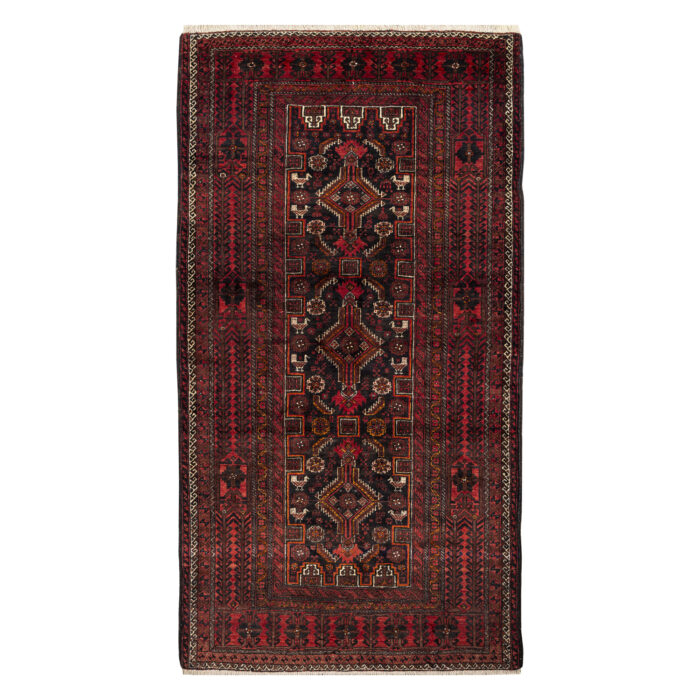 Luxurious Hand-Knotted Baloch Wool Rug - 2m