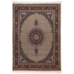 Luxurious Persian Hand-Knotted Wool & Silk Rug - 4m2 Cream