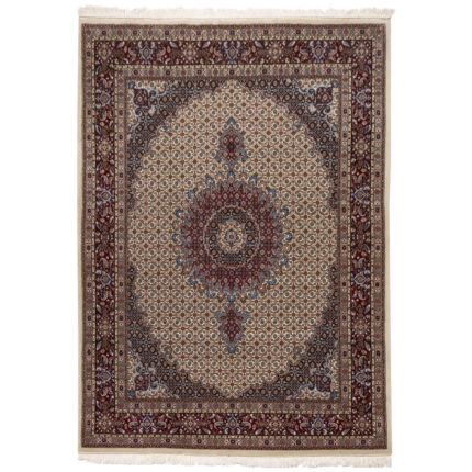 Luxurious Persian Hand-Knotted Wool & Silk Rug - 4m2 Cream
