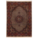 Luxurious Six-Meter Hand-Knotted Wool & Silk Rug from Birjand