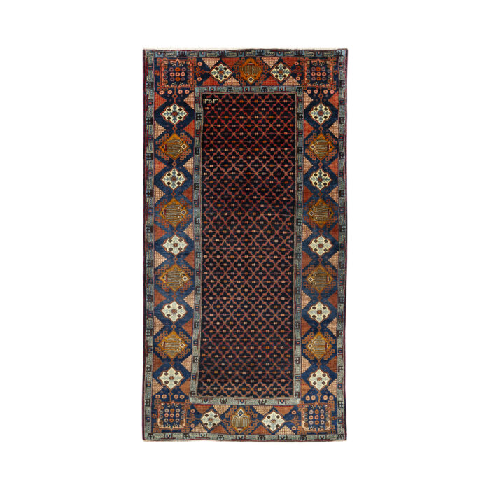 Luxurious Handmade Hamadan Rug - Antique Navy Wool