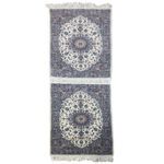 Luxurious Ghazal Design Hand-Knotted Wool Rug Pair