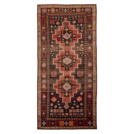 Luxurious Five-Meter Hand-Knotted Kermanshah Wool Rug