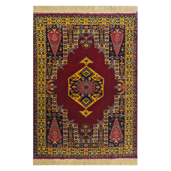 Luxurious Mashhad Wool Hand-Knotted Rug - 1.3m²