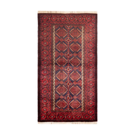 Luxurious Hand-Knotted Baloch Wool Rug - Navy 2m