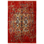 Luxurious Tabriz Silk Hand-Knotted 6m Rug | Modern Map Design