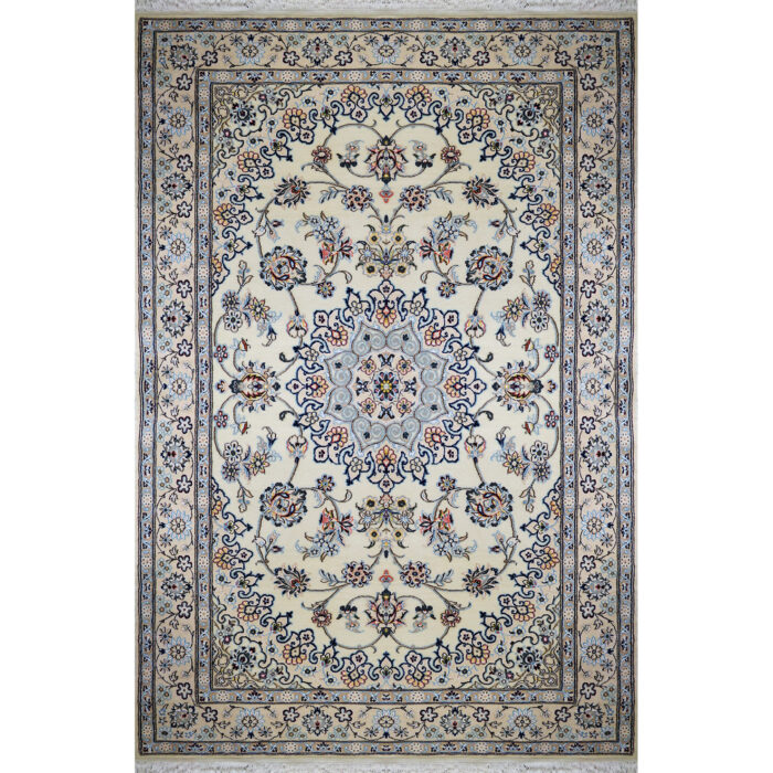 Luxurious Nain Wool & Silk Hand-Knotted Rug - 3m Size