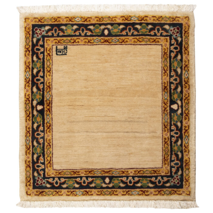 Luxurious Harris Hand-Spun Wool Persian Rug | Cream 0.87m2