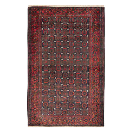 Luxurious Hand-Knotted Wool Rug from Balochistan | Navy 2m