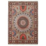 Luxurious Nine-Meter Hand-Knotted Silk and Fleece Rug
