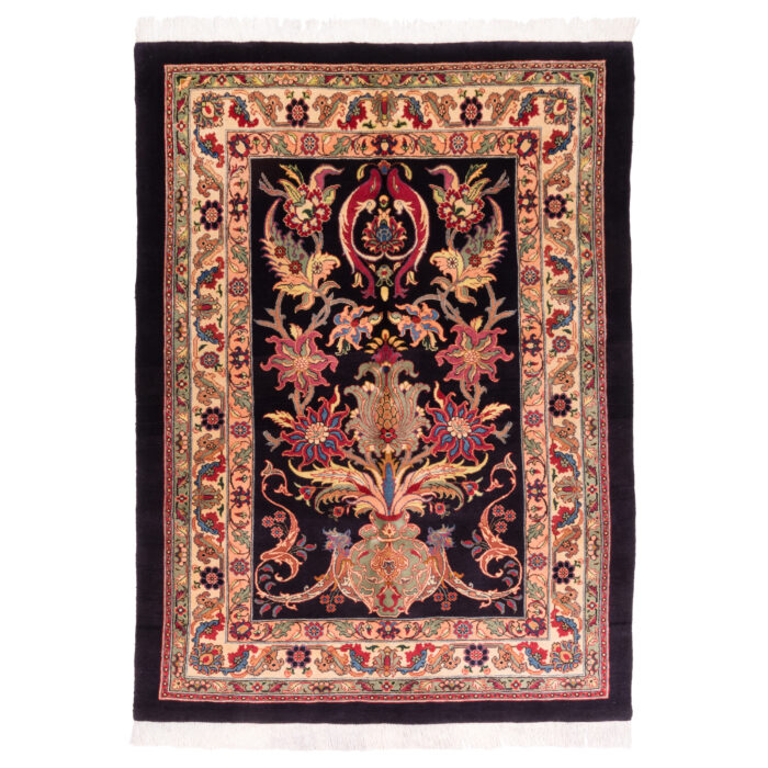 Luxurious Harris Wool Persian Hand-Knotted Rug - Navy 234x171cm