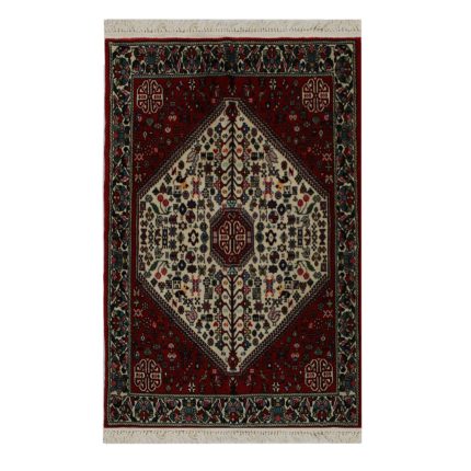 Luxurious Hand-Knotted Wool Rug from Shiraz | Cream 1.47 m2