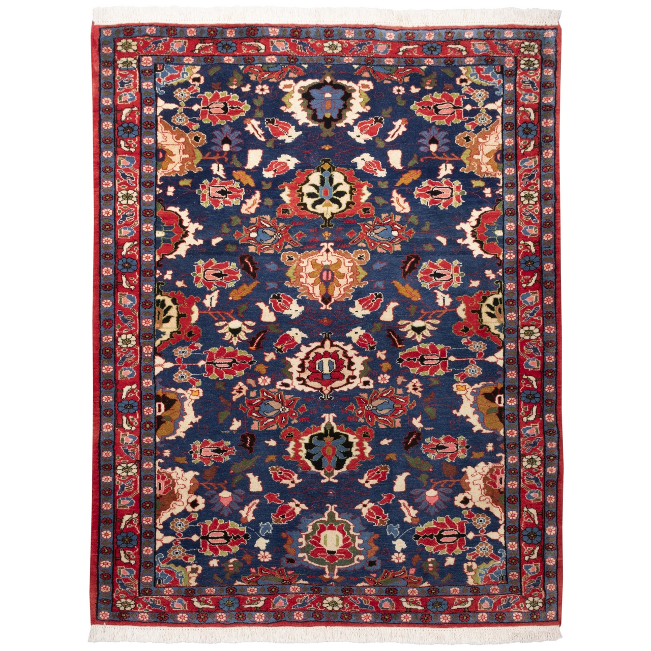 Persian hand-woven rug Luxurious Persian Hand-Woven Wool Rug - Varamin Blue Camel Footprint Map