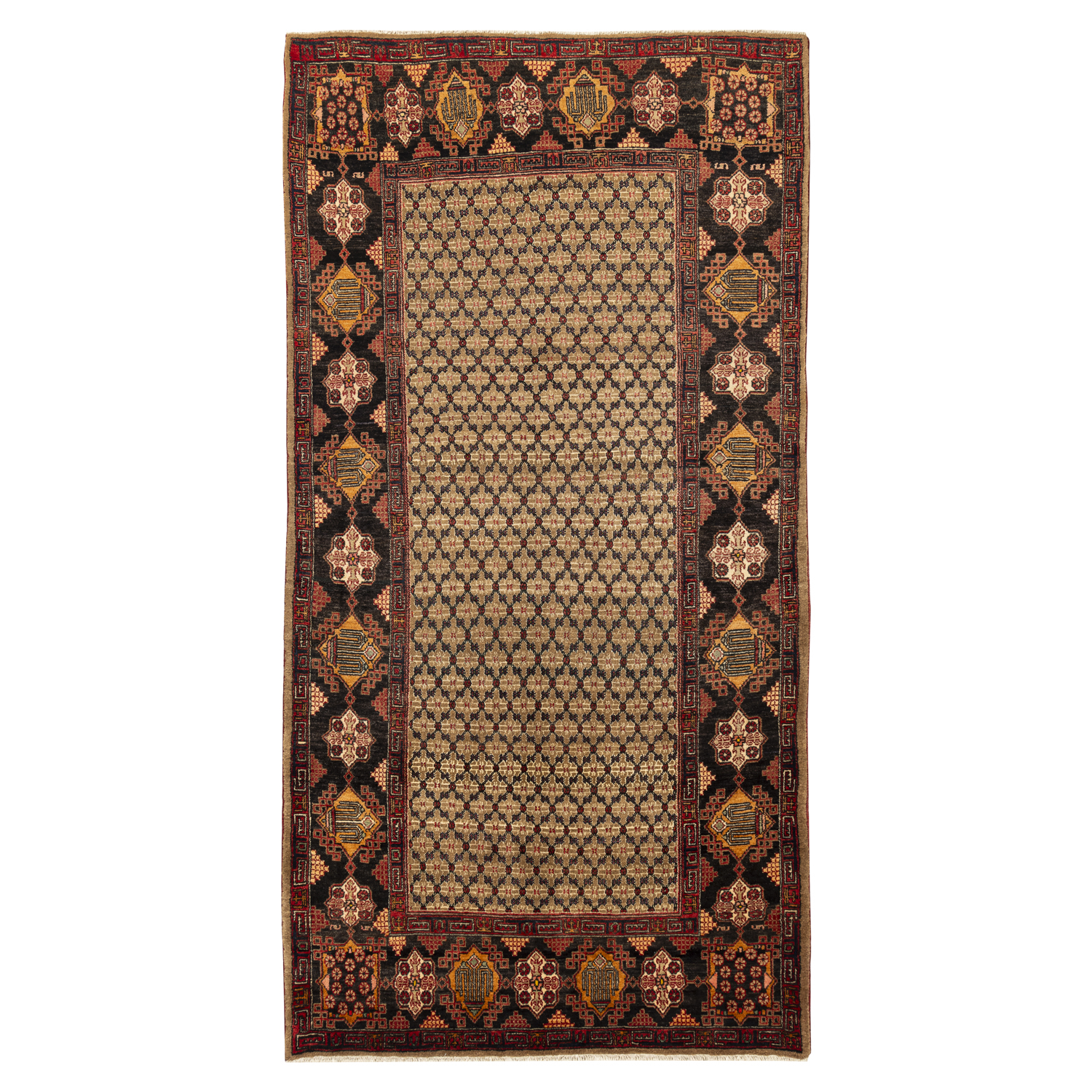 Four and a half meter hand-knotted rug Luxurious Handmade Kermanshah Wool Rug - 4.64m2 Cream Beauty