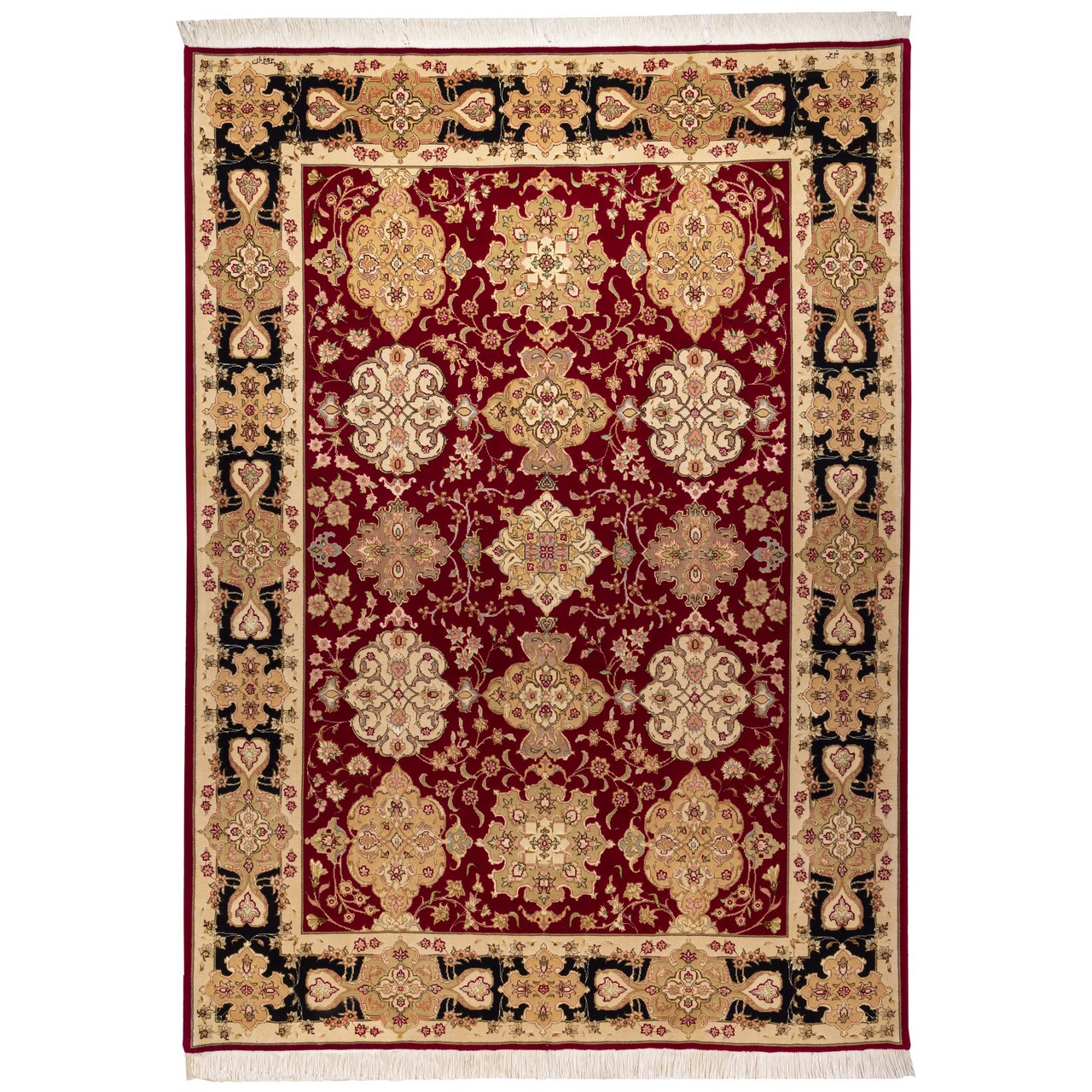 Persian four-meter hand-knotted rug Luxurious Tabriz Wool Rug - Hand-Knotted Persian Beauty