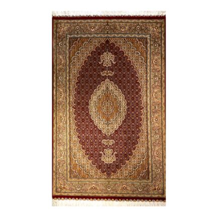 Luxurious Zare and a Half Hand-Knotted Tabriz Wool Rug - Lach Taranj Design