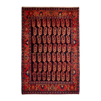 Luxurious Borujerd Wool Rug - Hand-Knotted 3m Navy Beauty