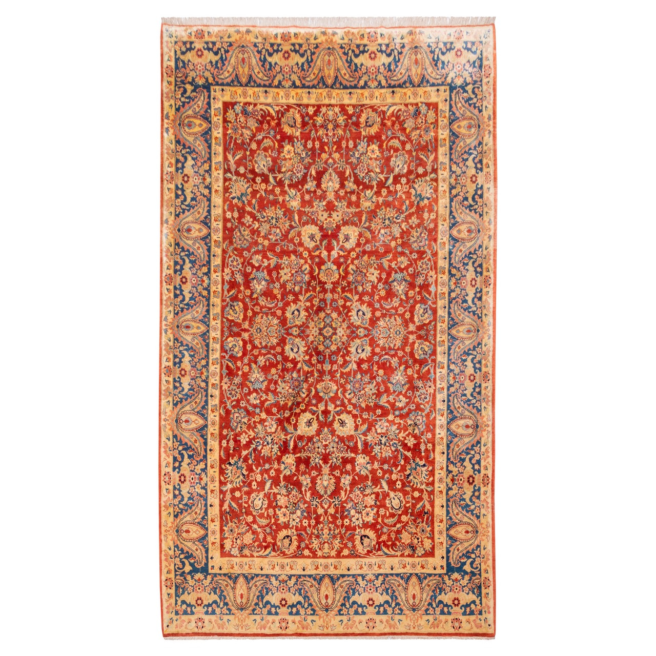 Seven-meter hand-knotted rug Luxurious Seven-Meter Hand-Knotted Wool Rug in Lac Dye