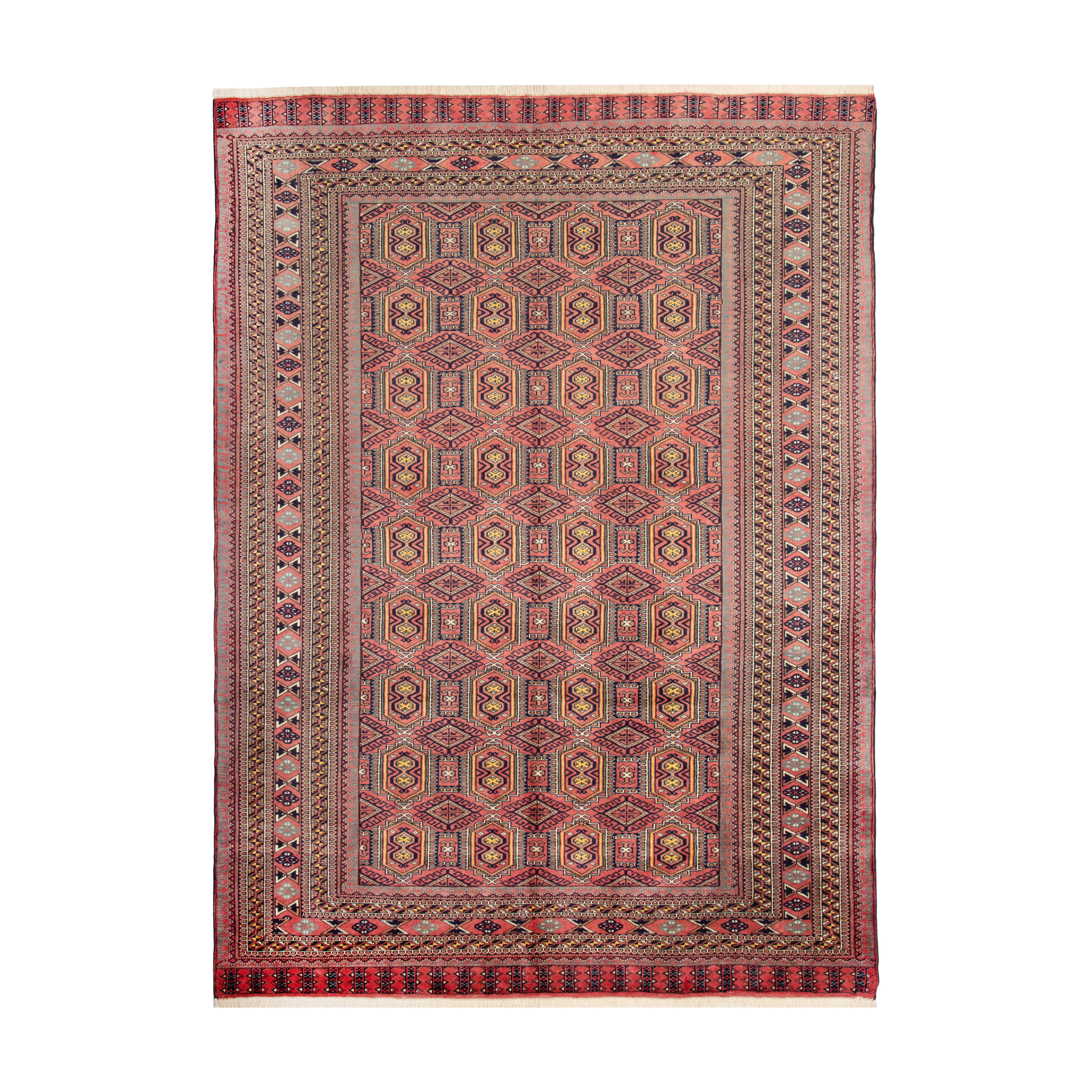 Three-meter hand-knotted rug Luxurious Hand-Knotted Turkman Rug - Golestan Origin